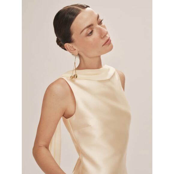 Reformation Ecru Dress Butter - Picture 2 of 13